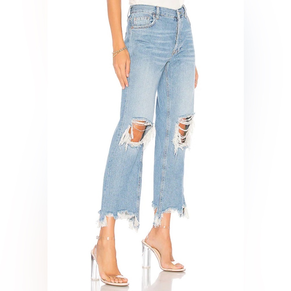 Free People x We The Free Maggie Straight Jean in Faded Blue Size 26 - Picture 7 of 12